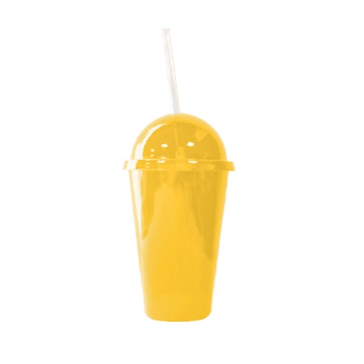 Yellow Bubble Cup With Straw BPA Free